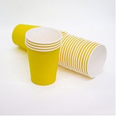 Паперовий стакан 250 мл жовтий С (50 шт/пак)