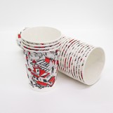 Бумажный стакан 250 мл Cafe Red С (50шт/пак)