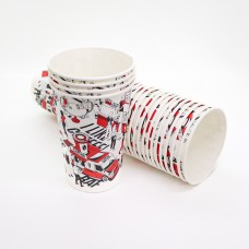 Паперовий стакан 340 мл Cafe Red С (50 шт/пак)