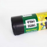 Пакеты для мусора ТАК ПАК 240л/10шт/38мкм/черные/рул
