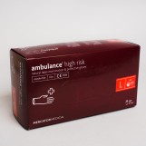 Перчатки латексные (L) AMBULANCE PF (25пар/пак)