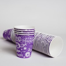 Стакан паперовий 175мл СУПЕРКАП Purple (50шт/пак)