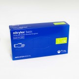 Рукавички nitrylex basic нітрилові /нестер/неприпудрені/50пар/пак/S/блакитні/пак